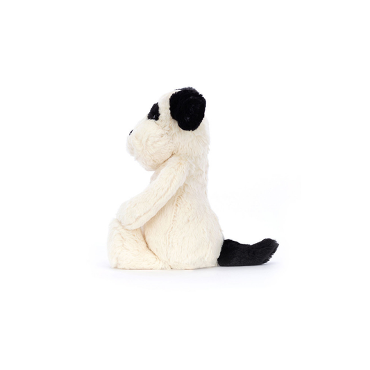 Peluche cucciolo Bashful nero e crema