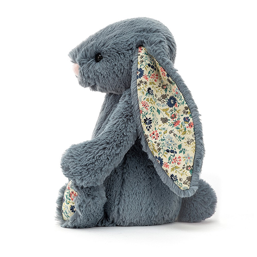 Blossom Rabbit Peluche - H 18 cm - Blu polvere