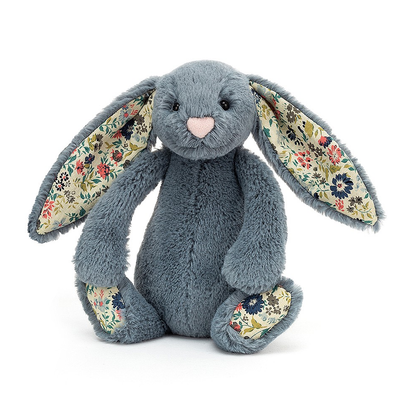 Blossom Rabbit Peluche - H 18 cm - Blu polvere