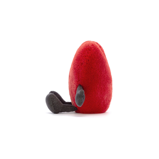 Divertente piccolo cuore di peluche - rosso