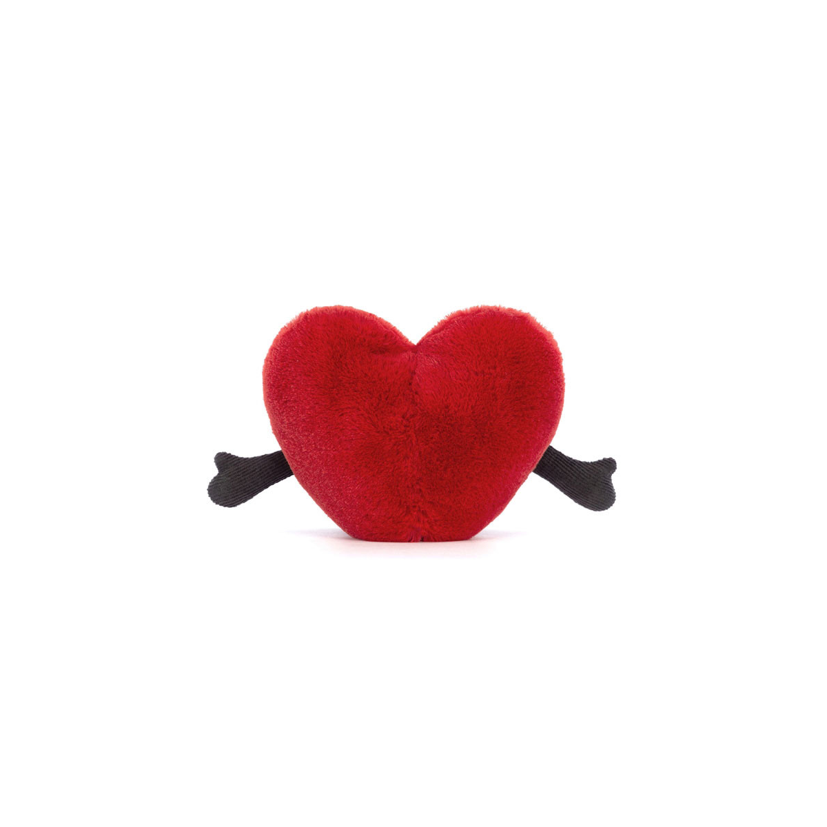 Divertente piccolo cuore di peluche - rosso