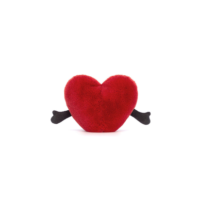 Divertente piccolo cuore di peluche - rosso