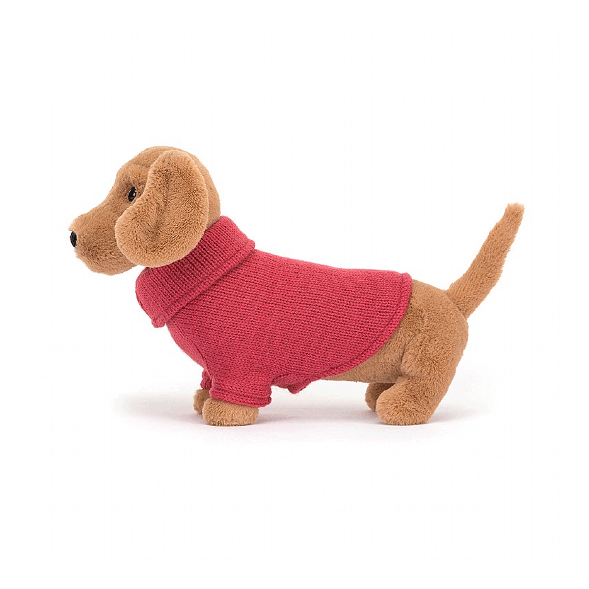 Maglione rosa bassotto peluche