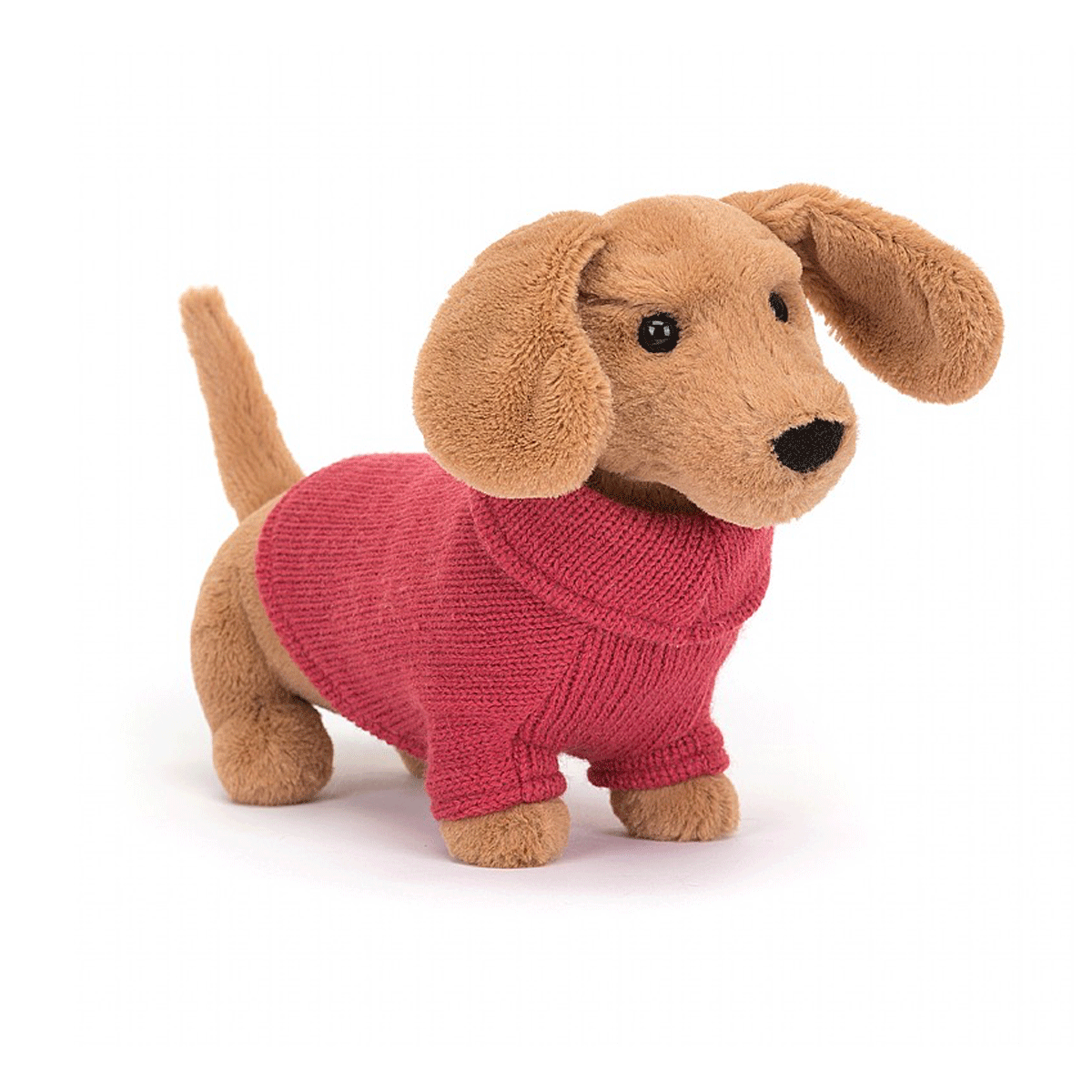 Maglione rosa bassotto peluche